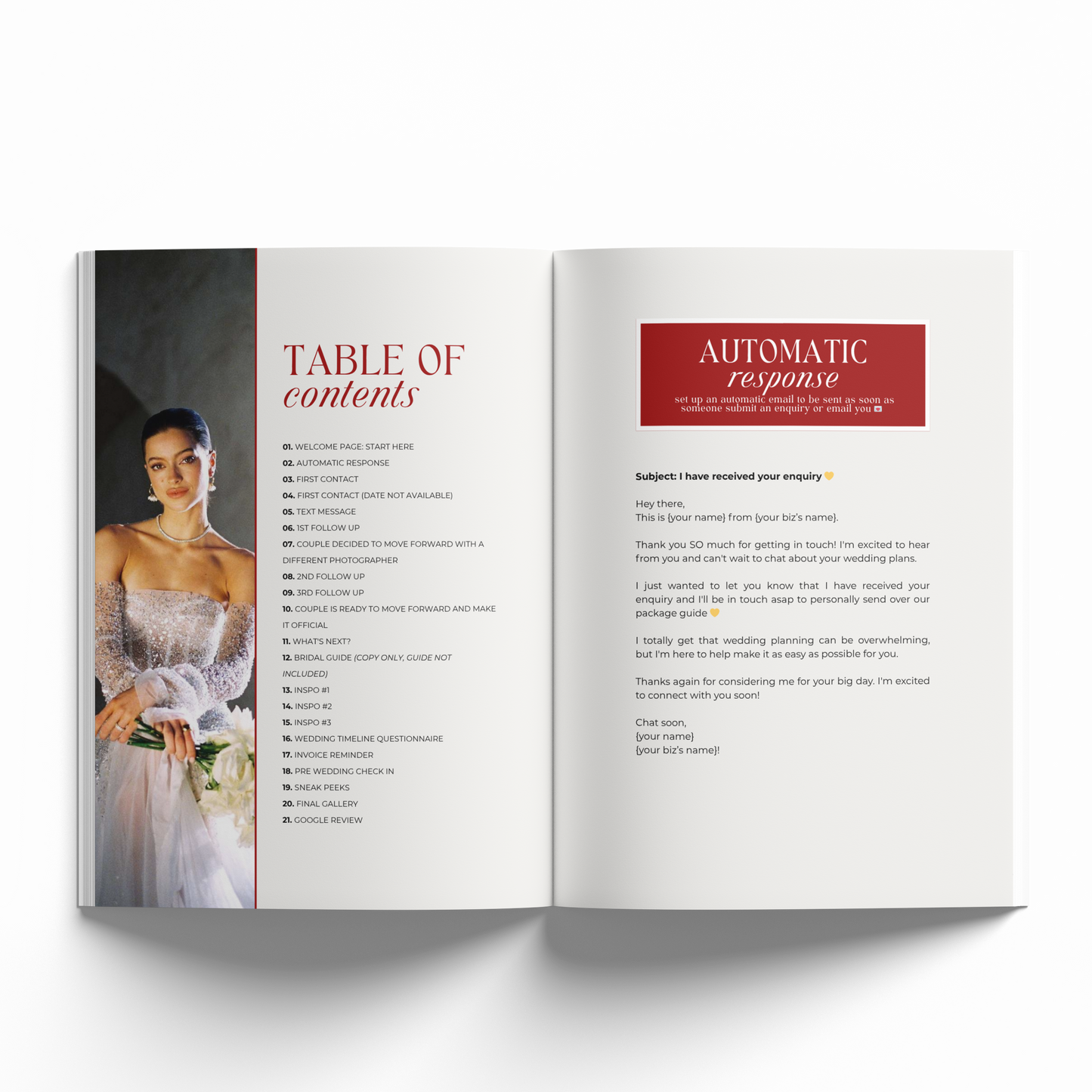 📩 Email Workflow Template – For Wedding Photographers